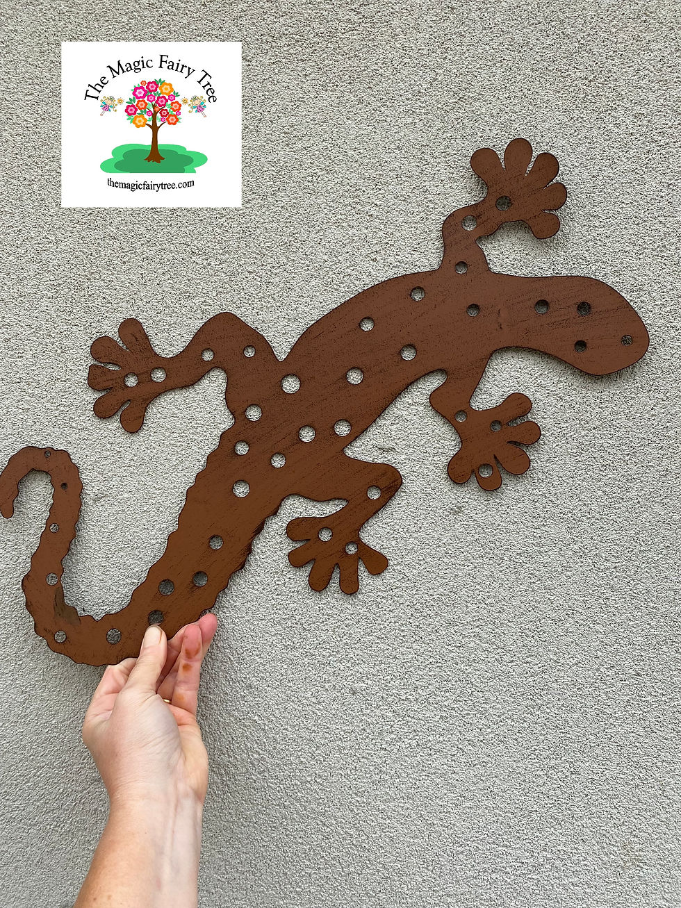 Thumbnail: Spotted Gecko Metal Wall Art