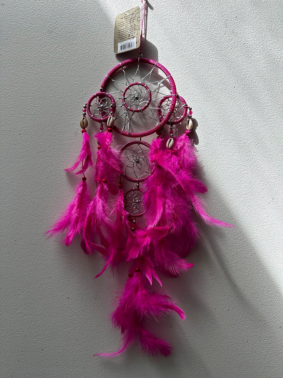 Thumbnail: Pink feather dreamcatcher