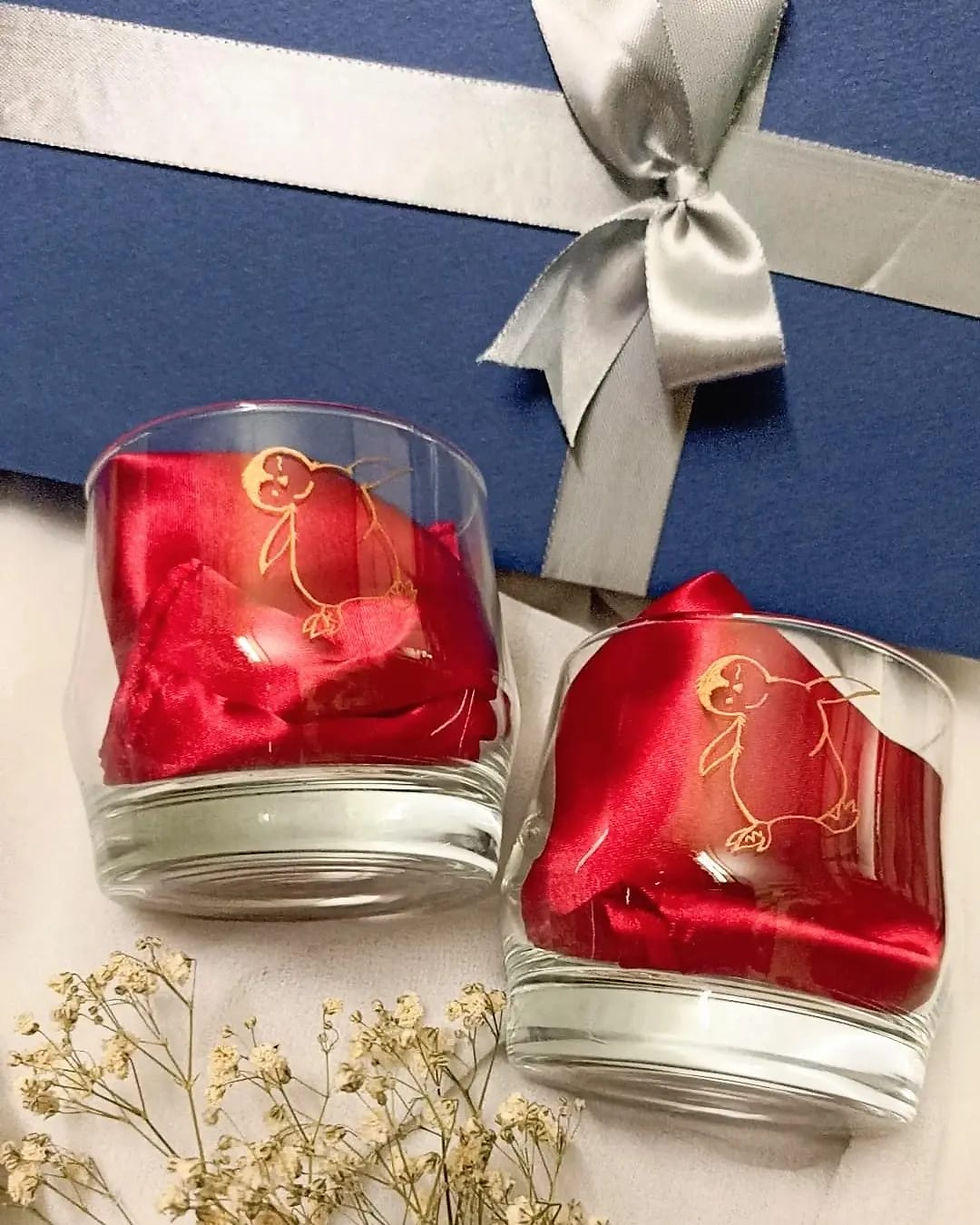 Thumbnail: Custom engraved whiskey glass gift ready for anniversary or Valentine’s Day