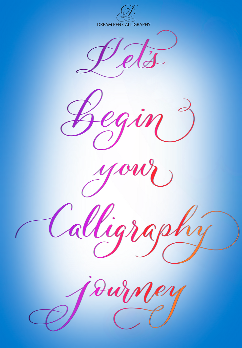 Inside pages of copperplate calligraphy workbook with guided practice drills