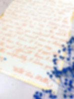 Handwritten calligraphy anniversary letter – personalised romantic keepsake