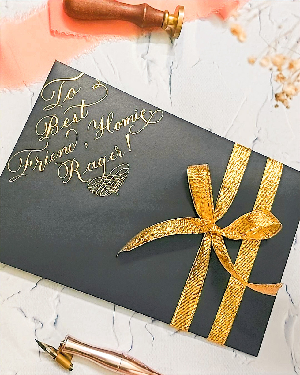 Handwritten calligraphy anniversary letter – personalised romantic keepsake