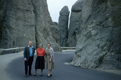 Family Along Needles Highway Black Hills South Dakota