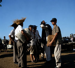 Vintage Flea Market Crowd Candid