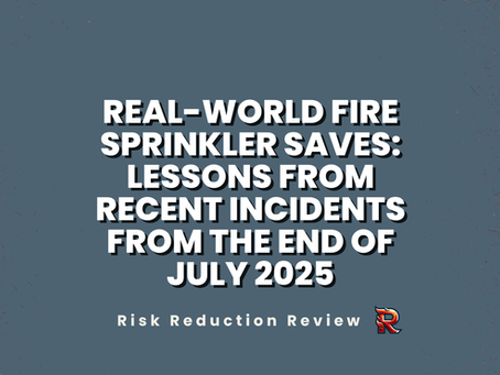 Real-World Fire Sprinkler Saves: Lessons from Recent Incidents From the End of July 2025