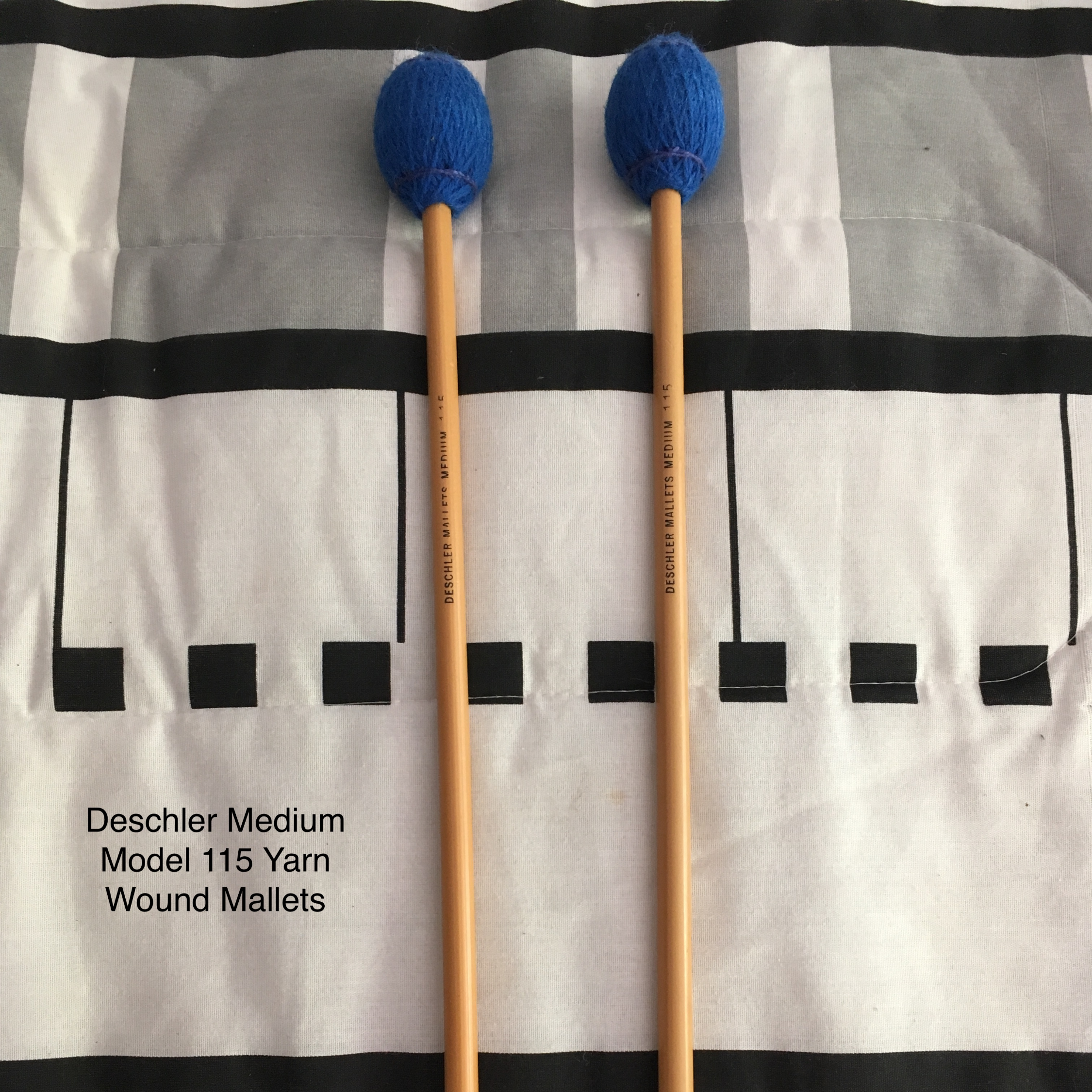 Deschler Model 115 Medium Soft Blue Yarn Rattan Mallets