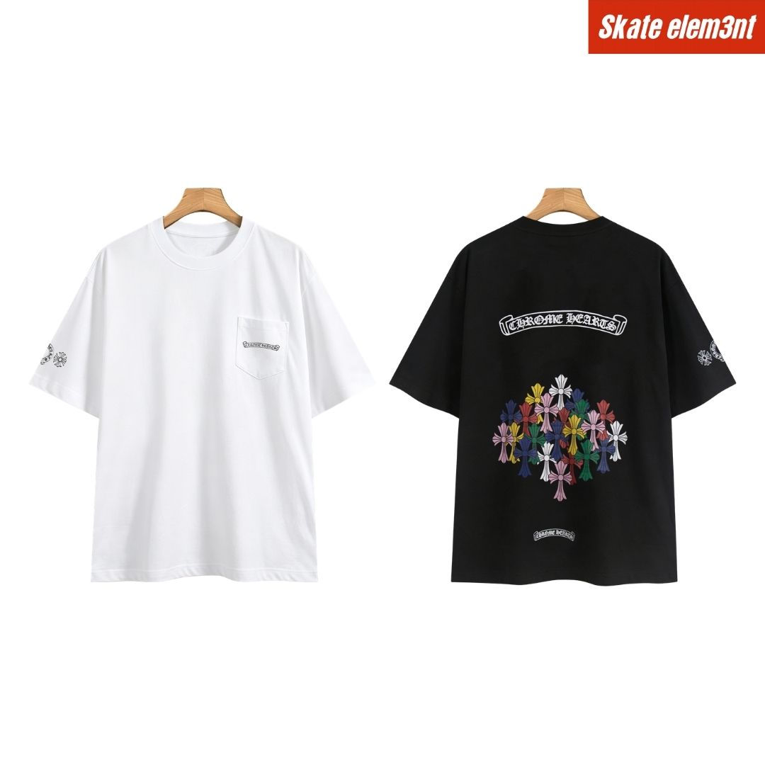 TEE CHPK 'MULTI CLR CROSS'