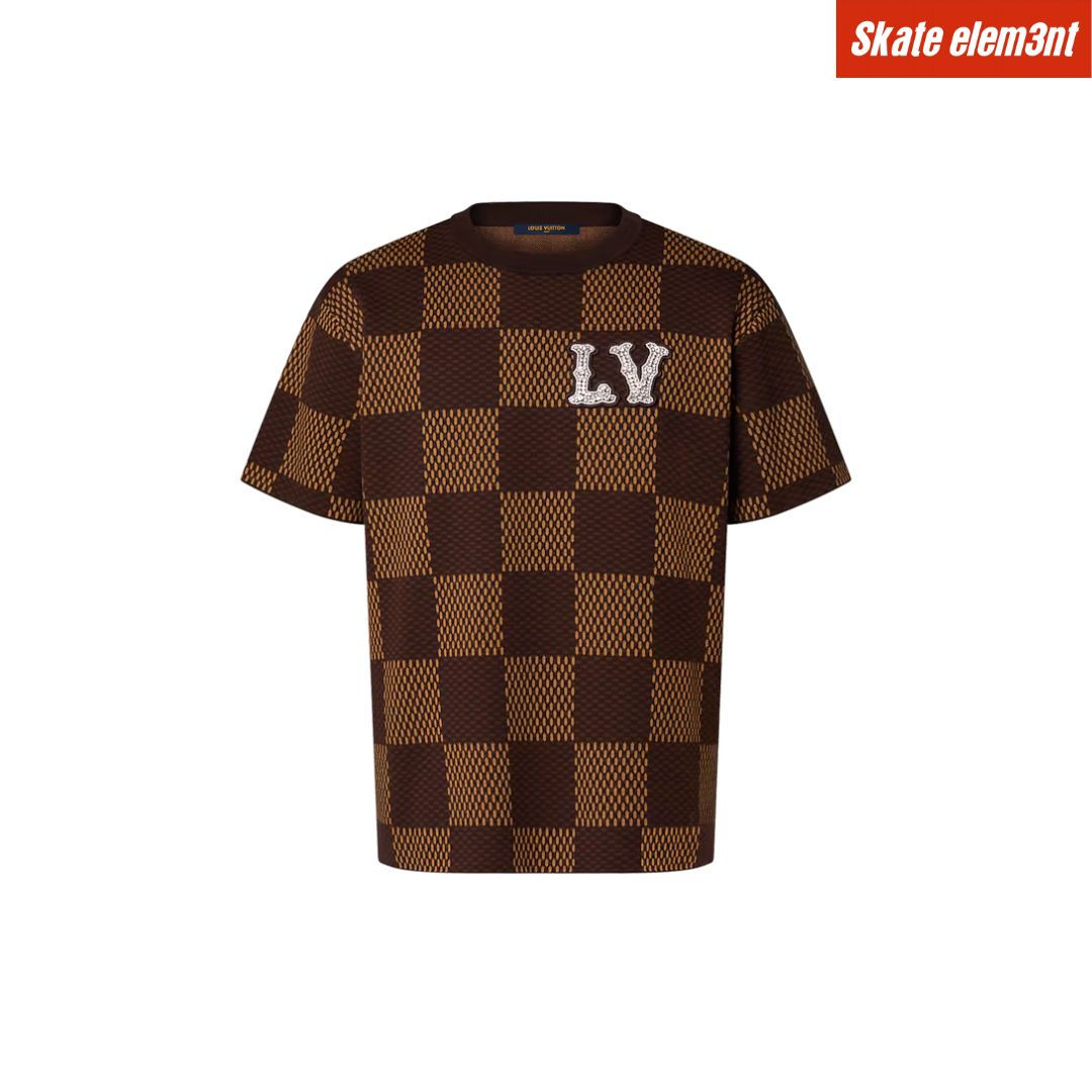 TEE LV 'KNIT DAMIER SWRZK'