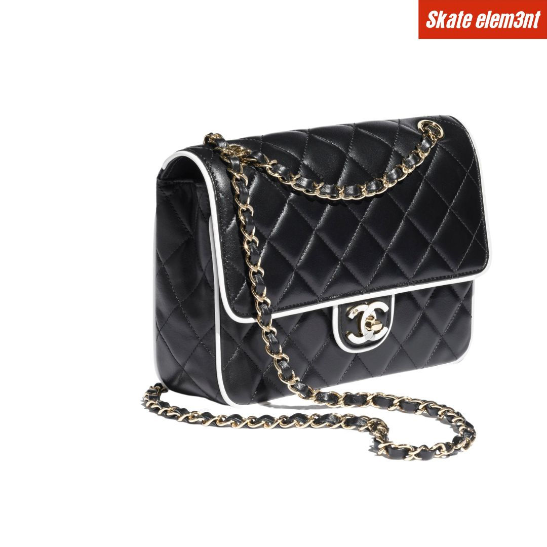 WMNBAG CHNL 'M FLAP LINE CHAIN'