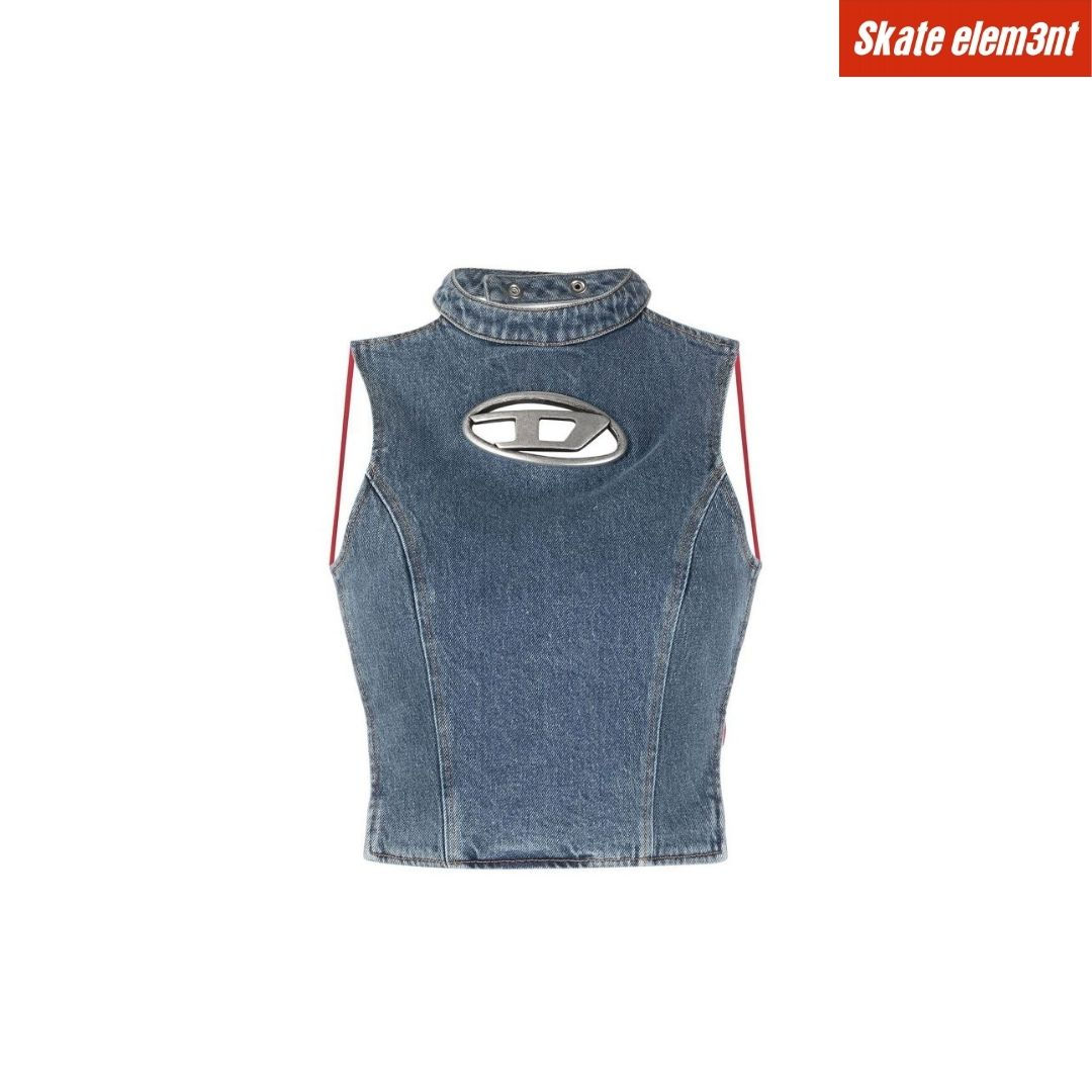TANKT DSL 'CROP FRINGES DNM'