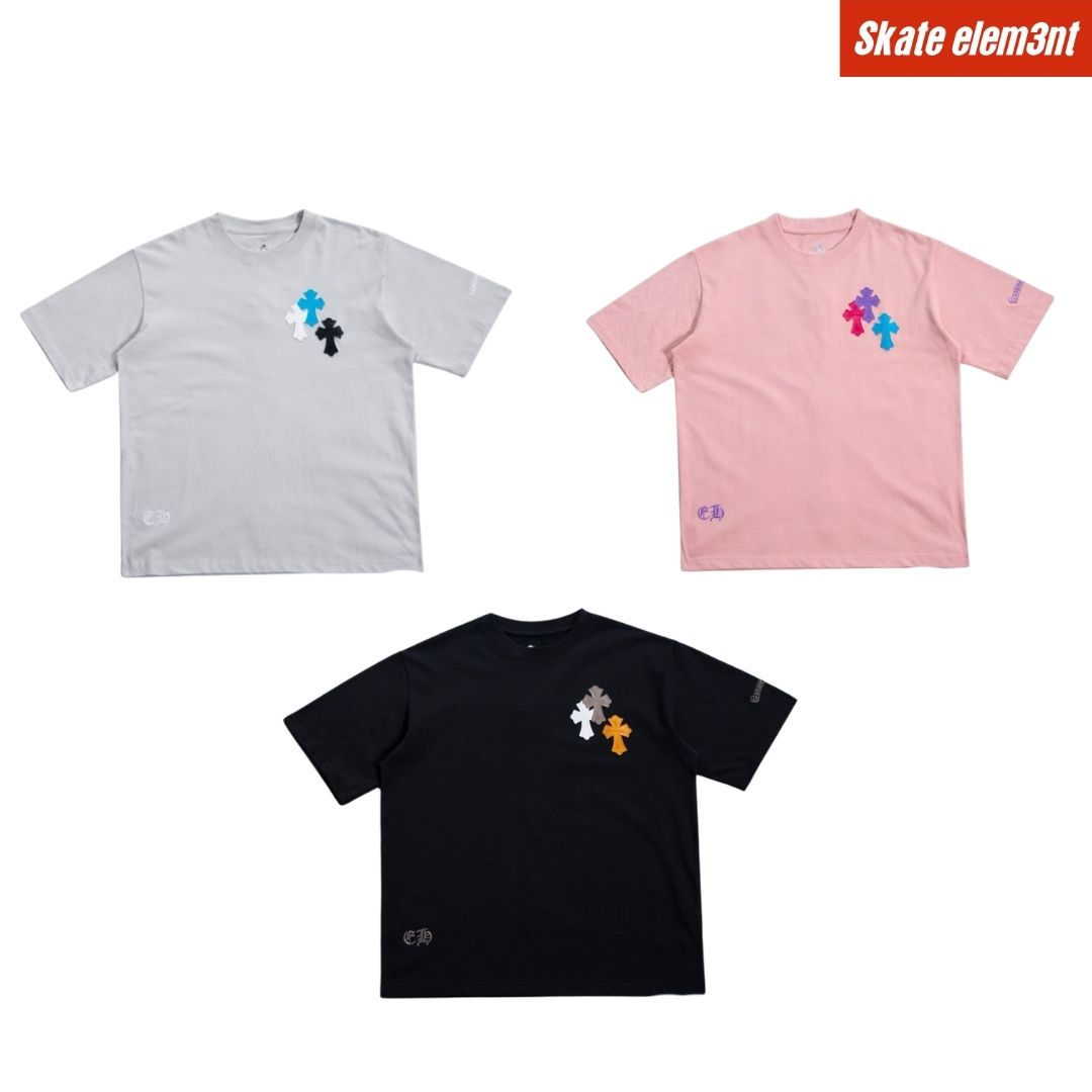 TEE CH 'TRIPLE VERTICAL BLUE'