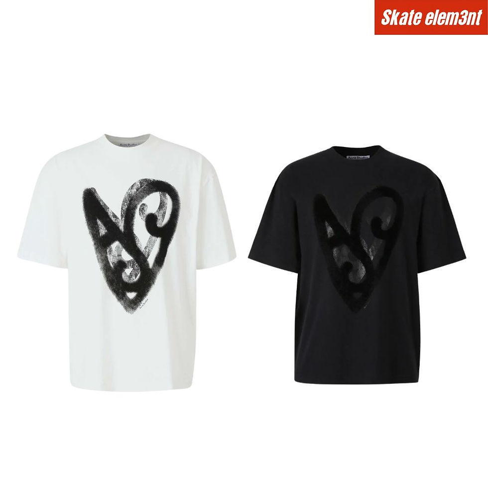 Thumbnail: TEE ACNES 'SEASONAL HEART LG' B,W.C86