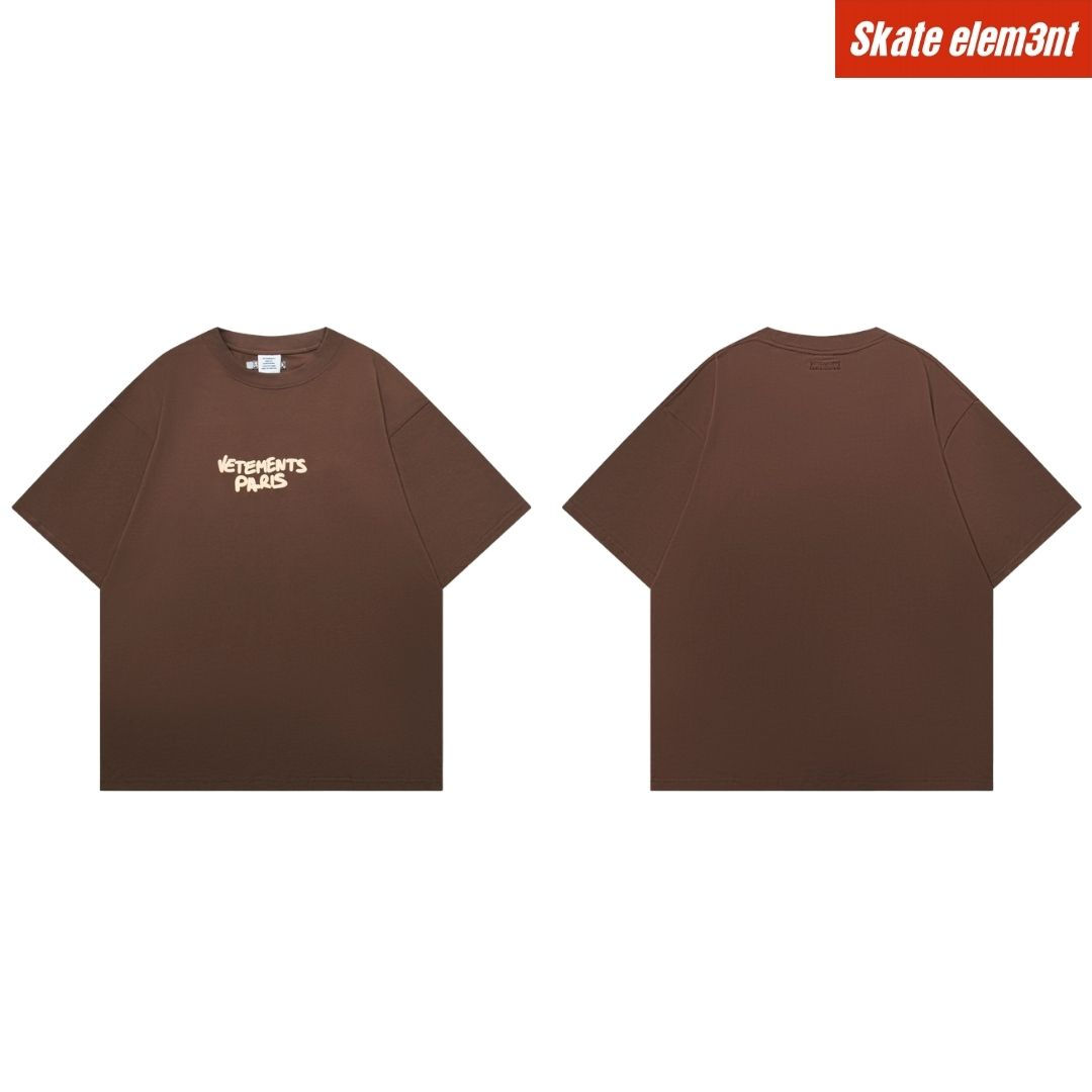 TEE VTMNTS 'BROWN FNT PARIS'