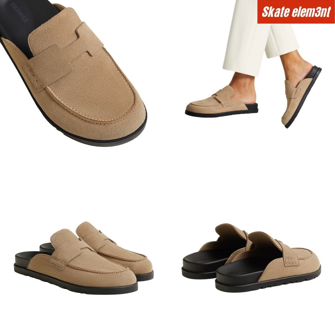 SLIDE HERMS 'SUEDE H MULE'