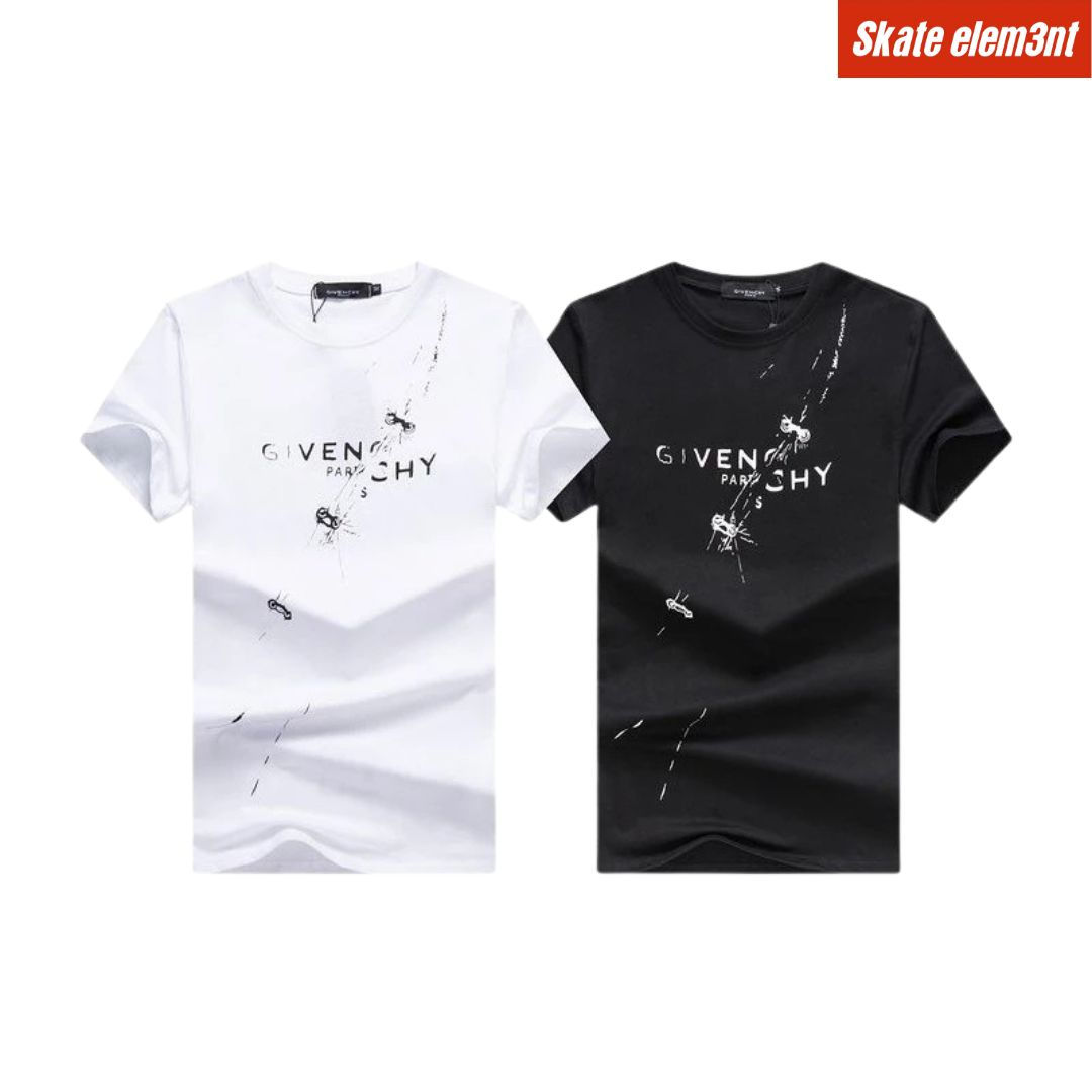 TEE GVC SPLIT LOGO B,W.C83