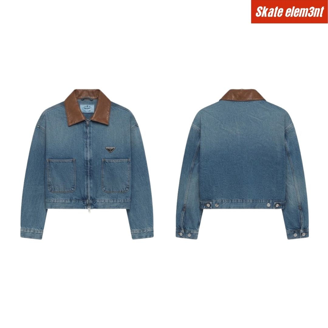 JCKT PRDW 'CROP DNM LTH'