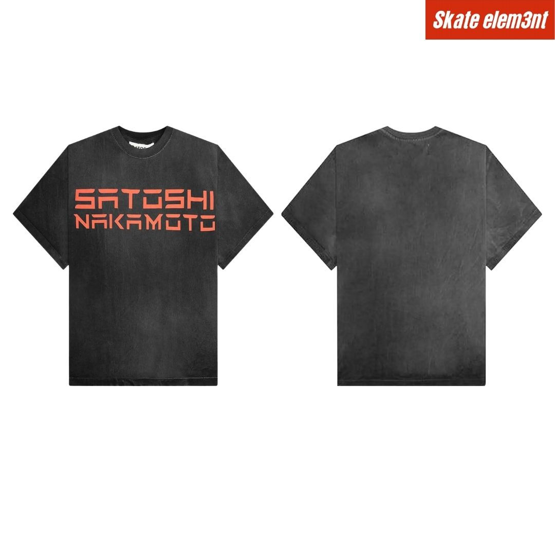 TEE SN 'RED TECHNO FONT'