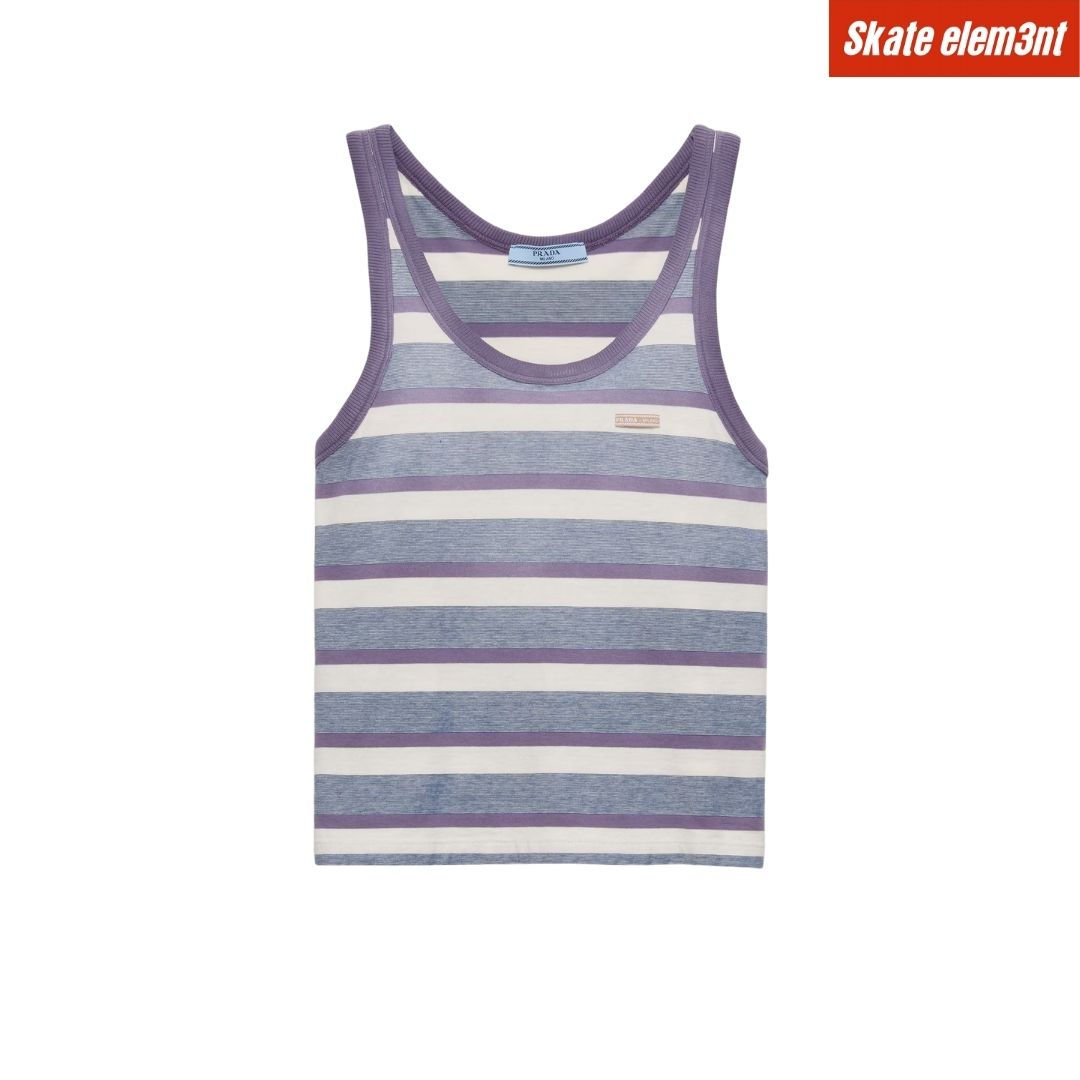 TANKT PRD 'BLUE CTTN STRIPE'
