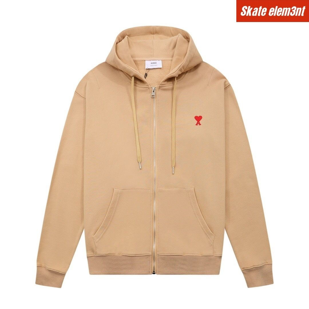 JCKT AMI 'ZIP MINI HEART' B,BR.C86 1320K