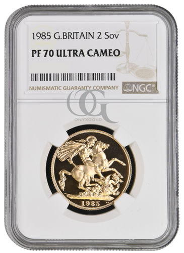 1985 Double Sovereign PF70UC | Onyx Gold