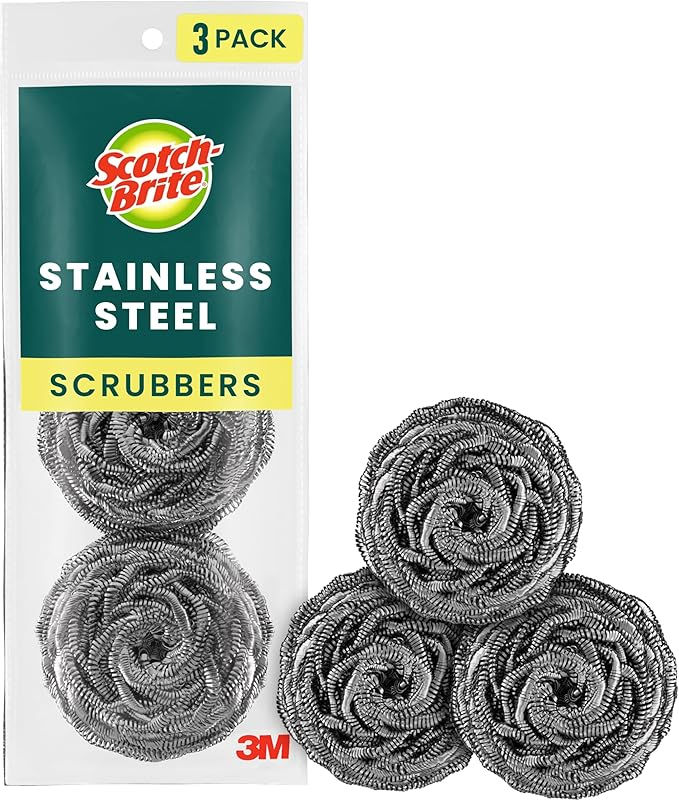 Scotch-Brite Stainless Steel Scrubbers (3pk)