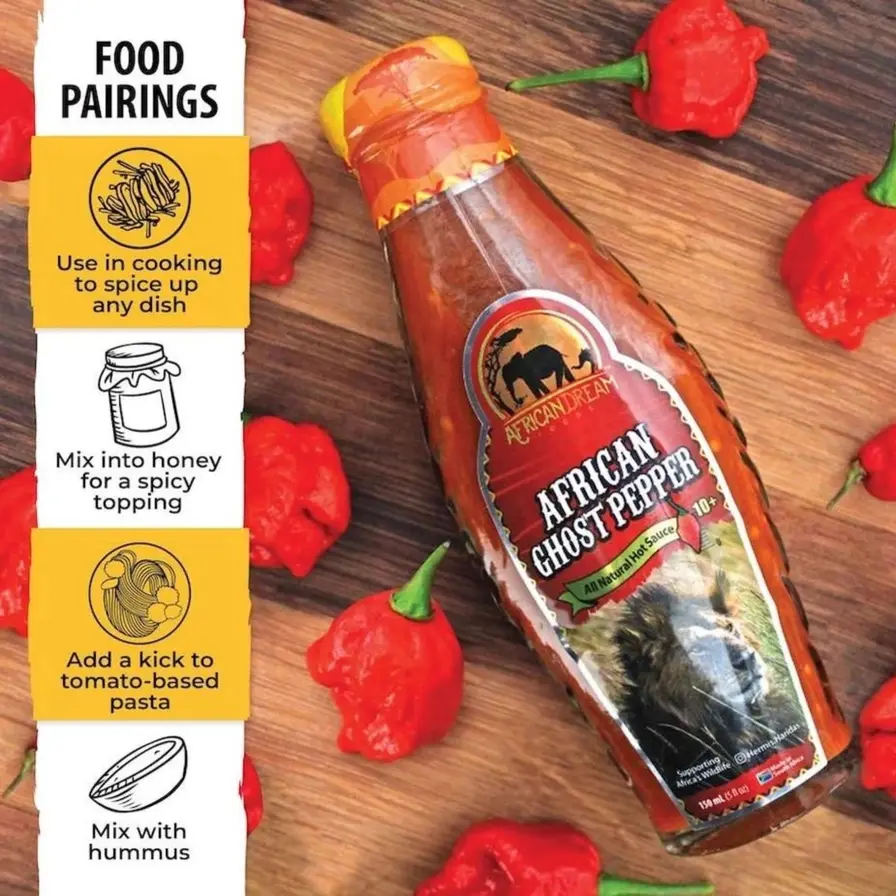 Thumbnail: African Dream African Ghost Pepper Hot Sauce (5 fl oz)