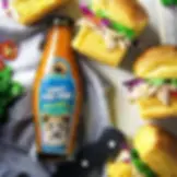 Sliders topped with African Dream Foods' Ghost Peri-Peri sauce for an all-natural, fiery flavor boost.
