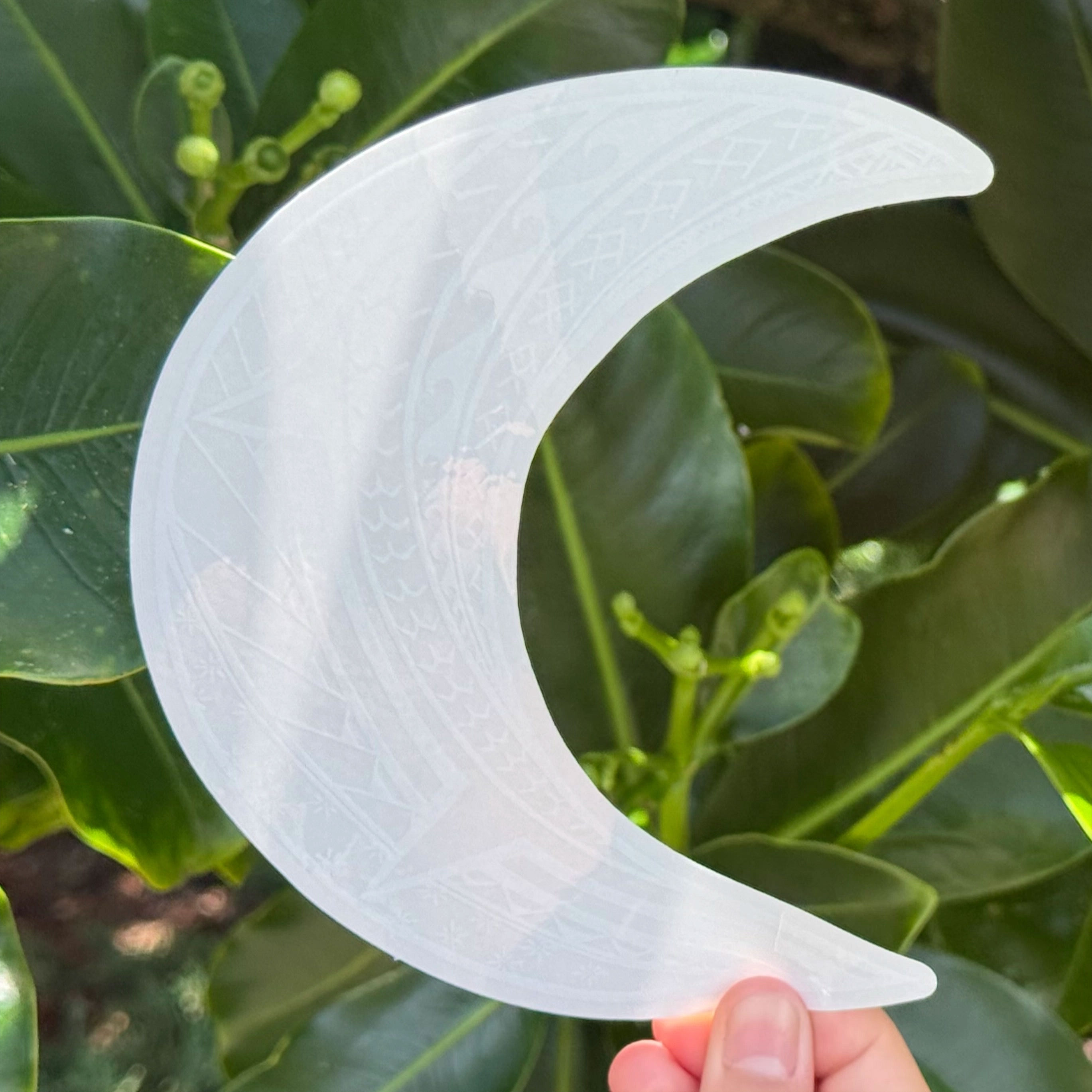 Large 6" White Moon Sticker