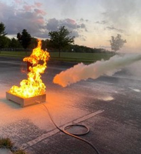 Fire extinguisher prop