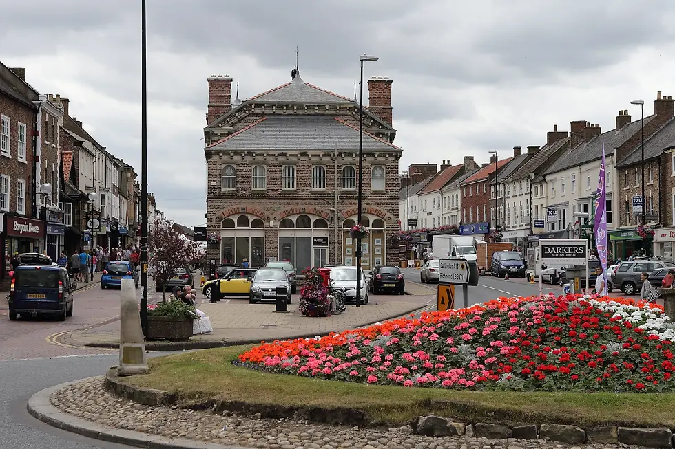 close up of the bustling streets of northallerton high street
