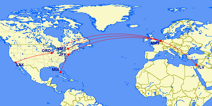 El Al 767 Transatlantic ETOPS Routes