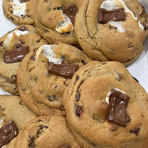 S'mores sourdough cookies