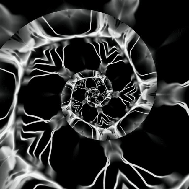 Activo digital animado de la coleccion NFT 'Polymita Picta' de Axel Doyel Studio. Esta pieza de criptoarte en monocromo despliega redes filamentosas que simulan las conexiones vasculares del ecosistema cubano. Funciona como un token de artivismo ambiental en la Web3 para concienciar sobre la proteccion del caracol terrestre frente a la destruccion de su habitat y el trafico