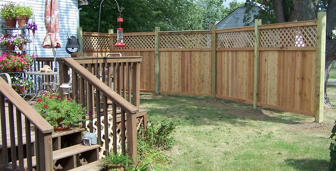 8' Cedar Custom Lattice Fence