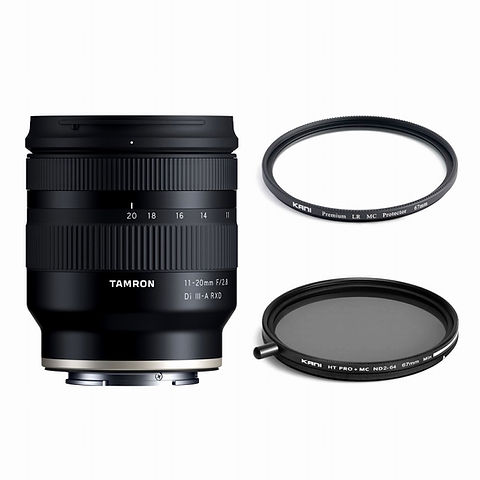 【８/31迄出品】TAMRON11-20mm F2.8 ＋ 可変NDフィルター Tamron 11-20mm F2.8 DiⅢ-A RXD + ND2-64+プレミアムプロテクター