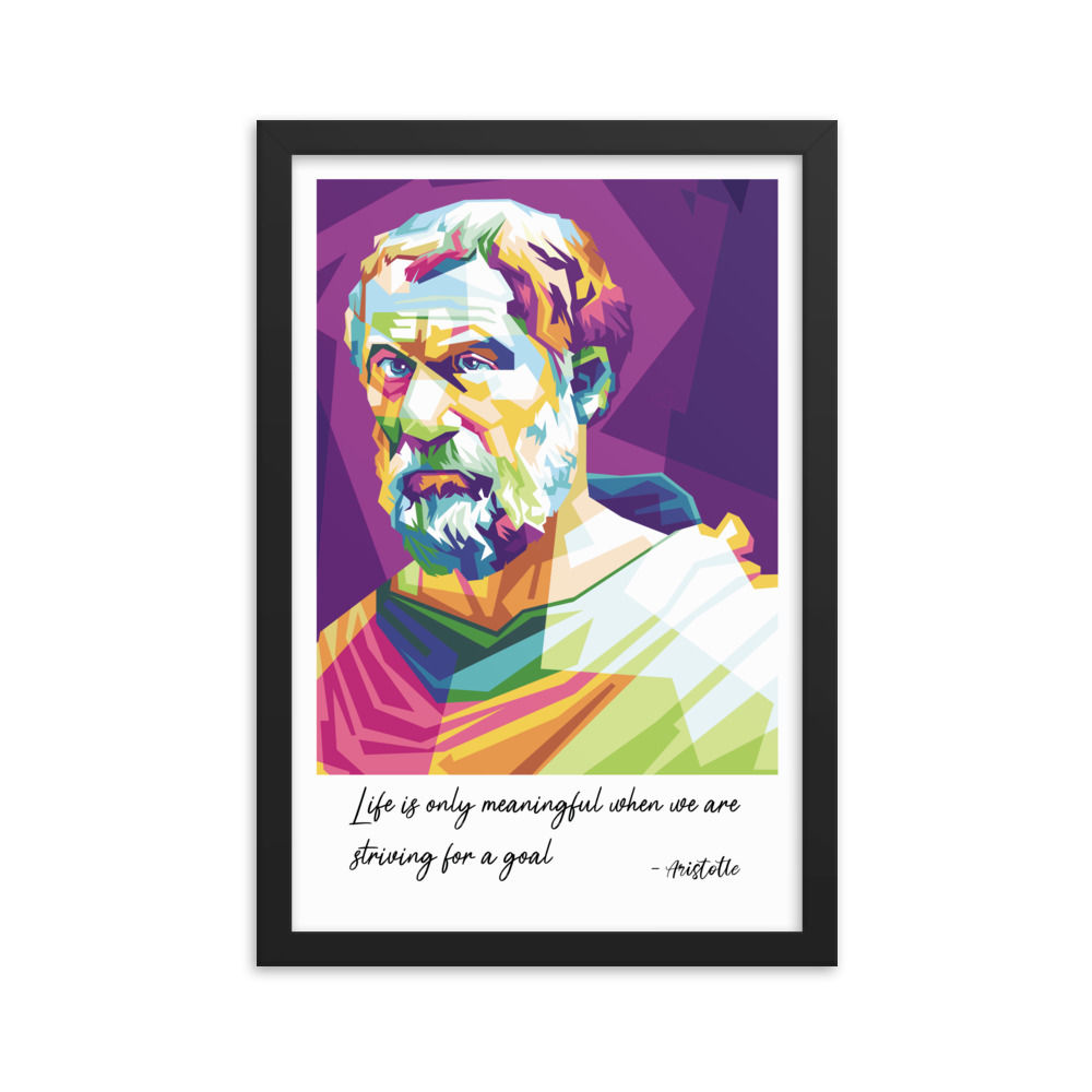 Aristotle Quote Life Is Only Meaningful WPAP Wall Art