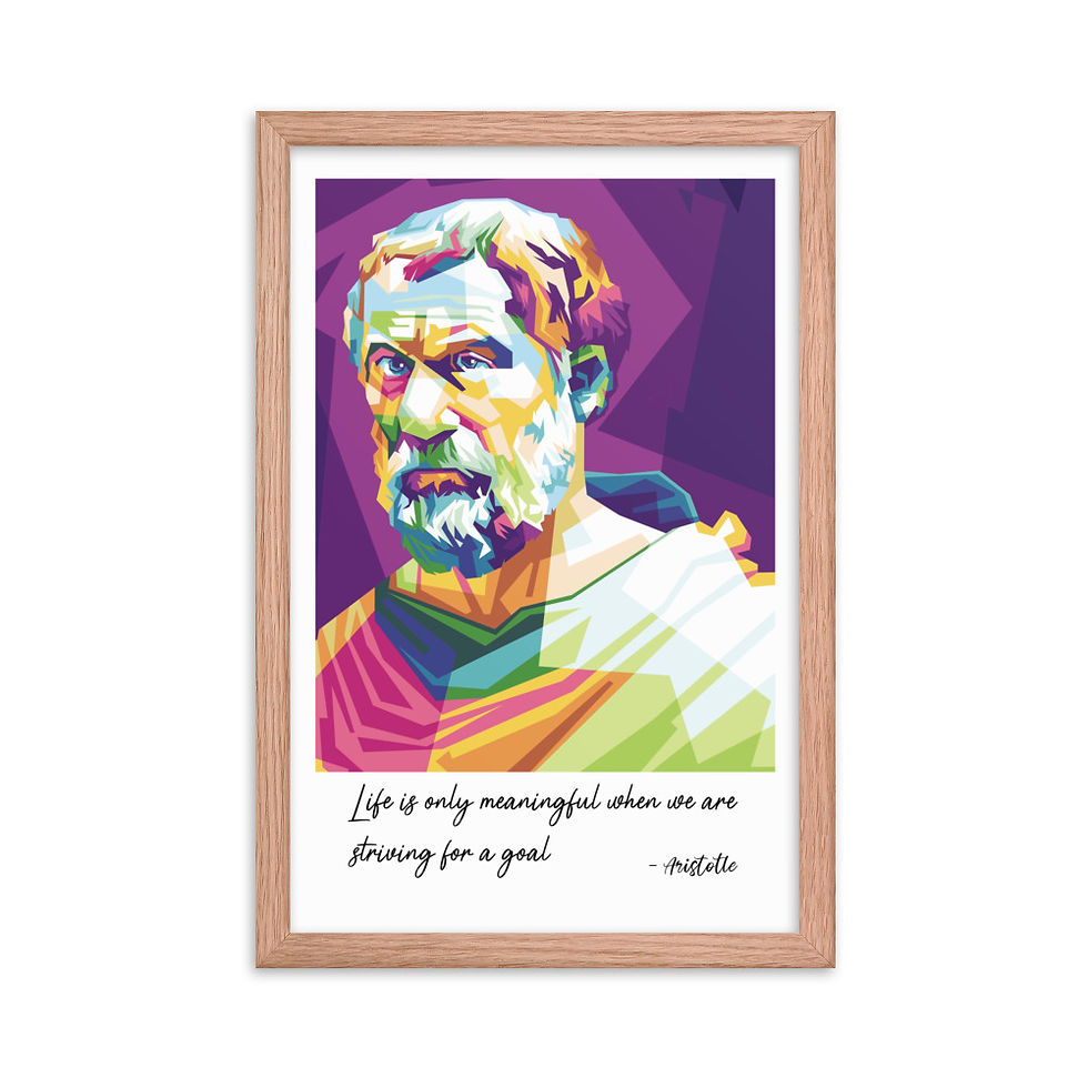 Thumbnail: Aristotle Quote Life Is Only Meaningful WPAP Wall Art