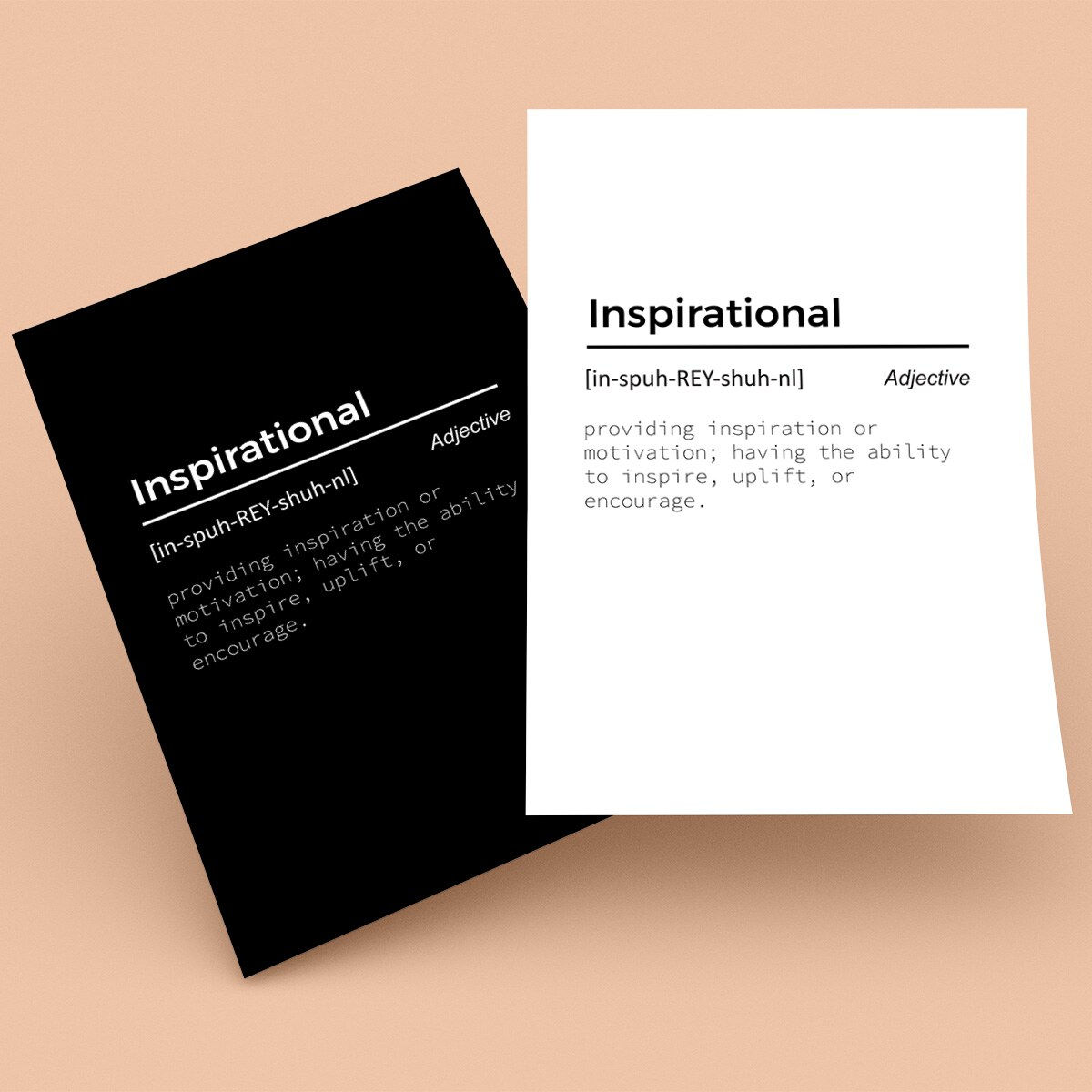 Inspirational Dictionary Definition Meaning Power Word Art Print