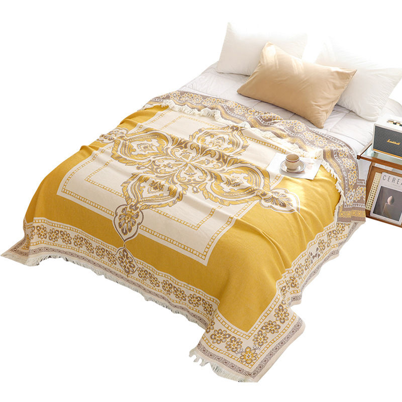 Thumbnail: New Cotton Tassel Blanket for All Seasons (Double/Sofa)