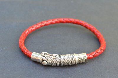 Thumbnail: Decorative sterling silver clasp & lock bracelet