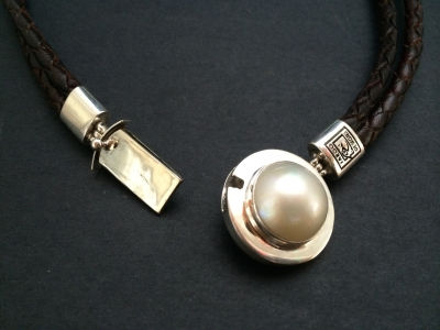 Thumbnail: White Mabe Pearl Necklace