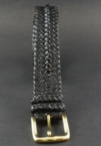 Thumbnail: Crocodile Ridge 14 Strand Belt with Brass Buckle