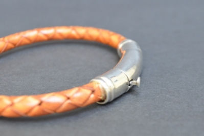 Thumbnail: Sterling silver thick tube bracelet