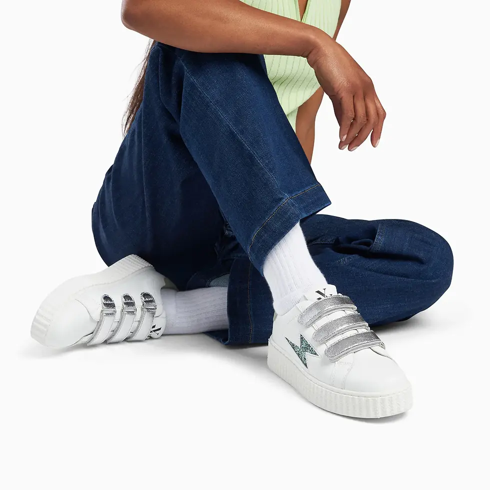 Miniature : Baskets Bonnie blanc et vert 