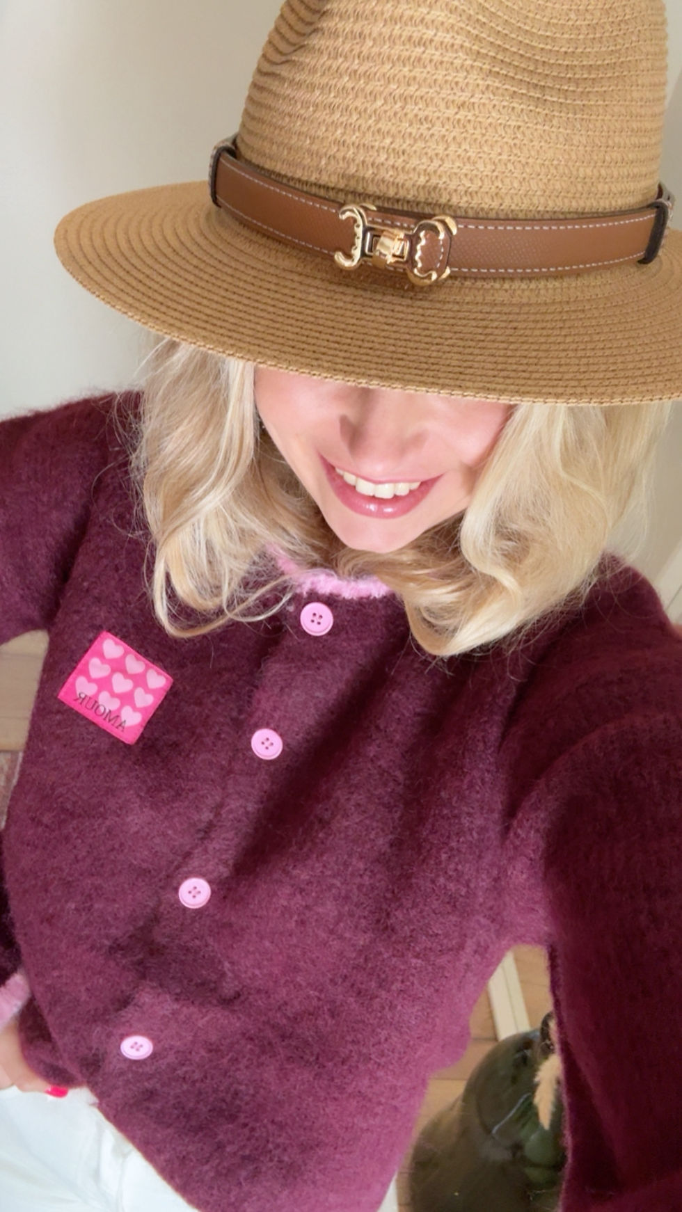 Miniature : Gilet Amour bordeaux 🌸