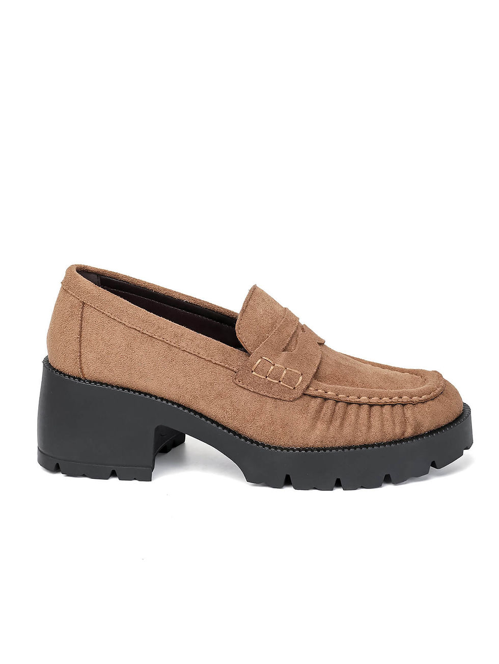 Miniature : Mocassins à talons taupes 