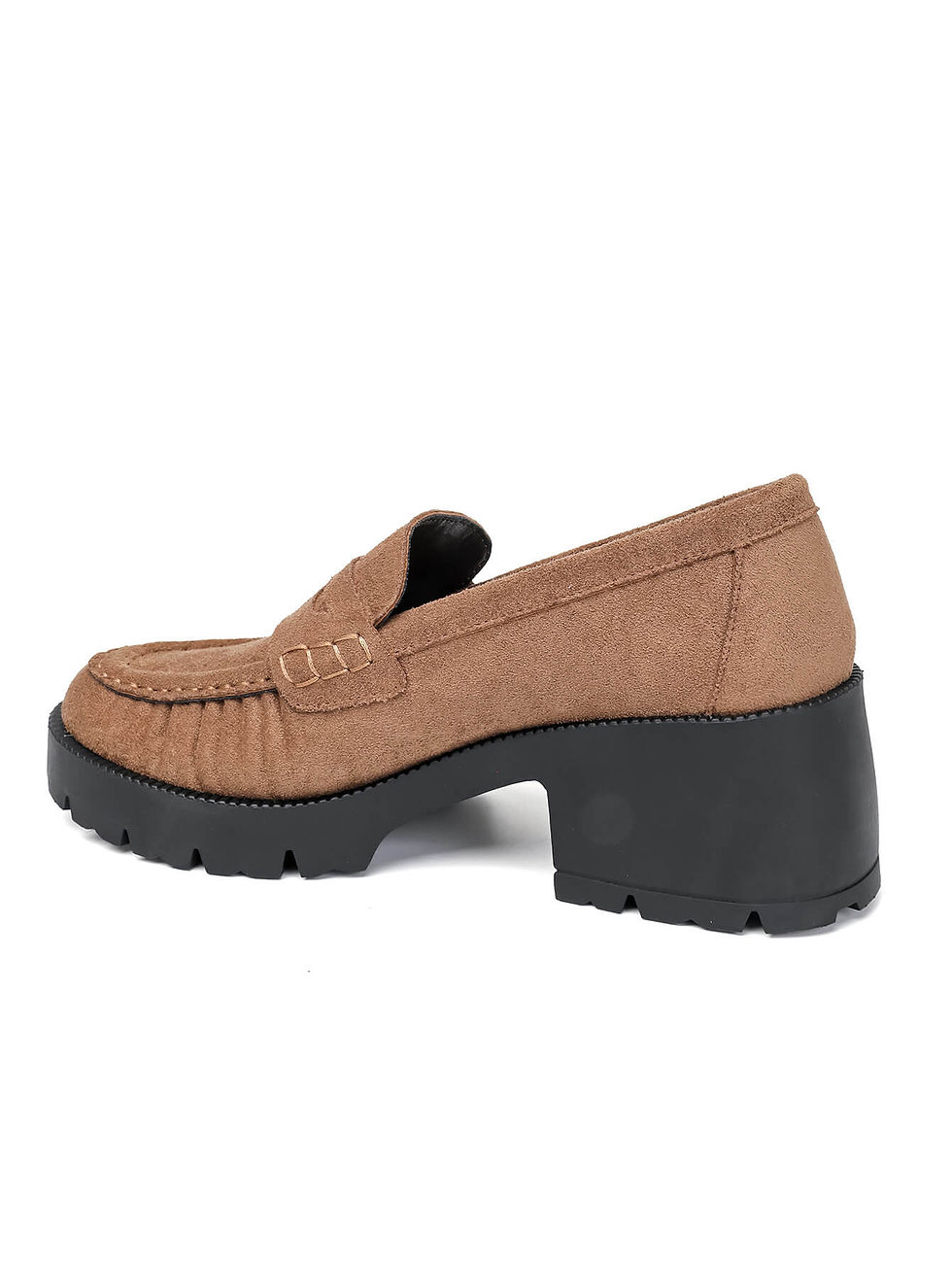 Miniature : Mocassins à talons taupes 