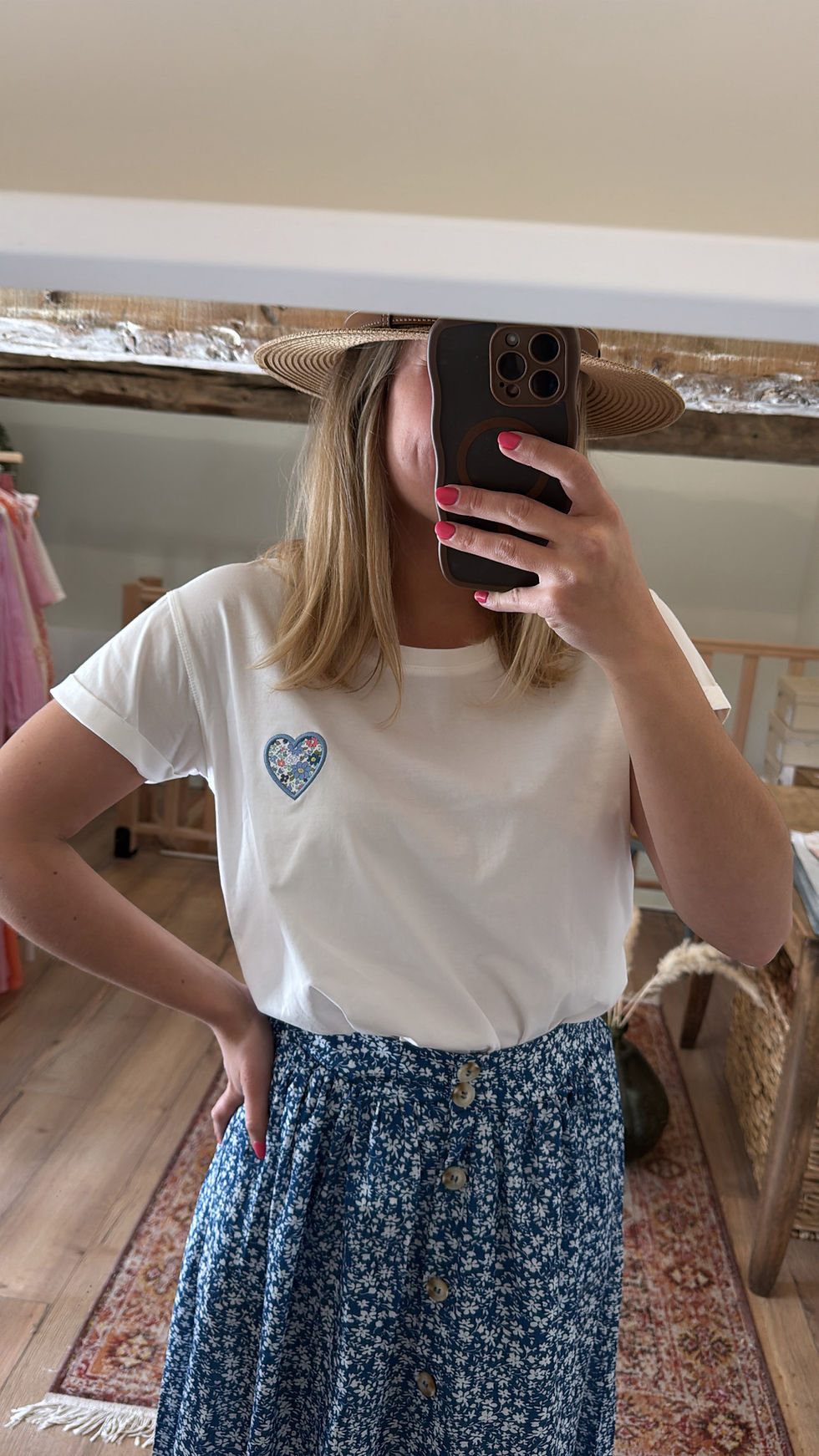 Miniature : Teeshirt cœur liberty bleu 