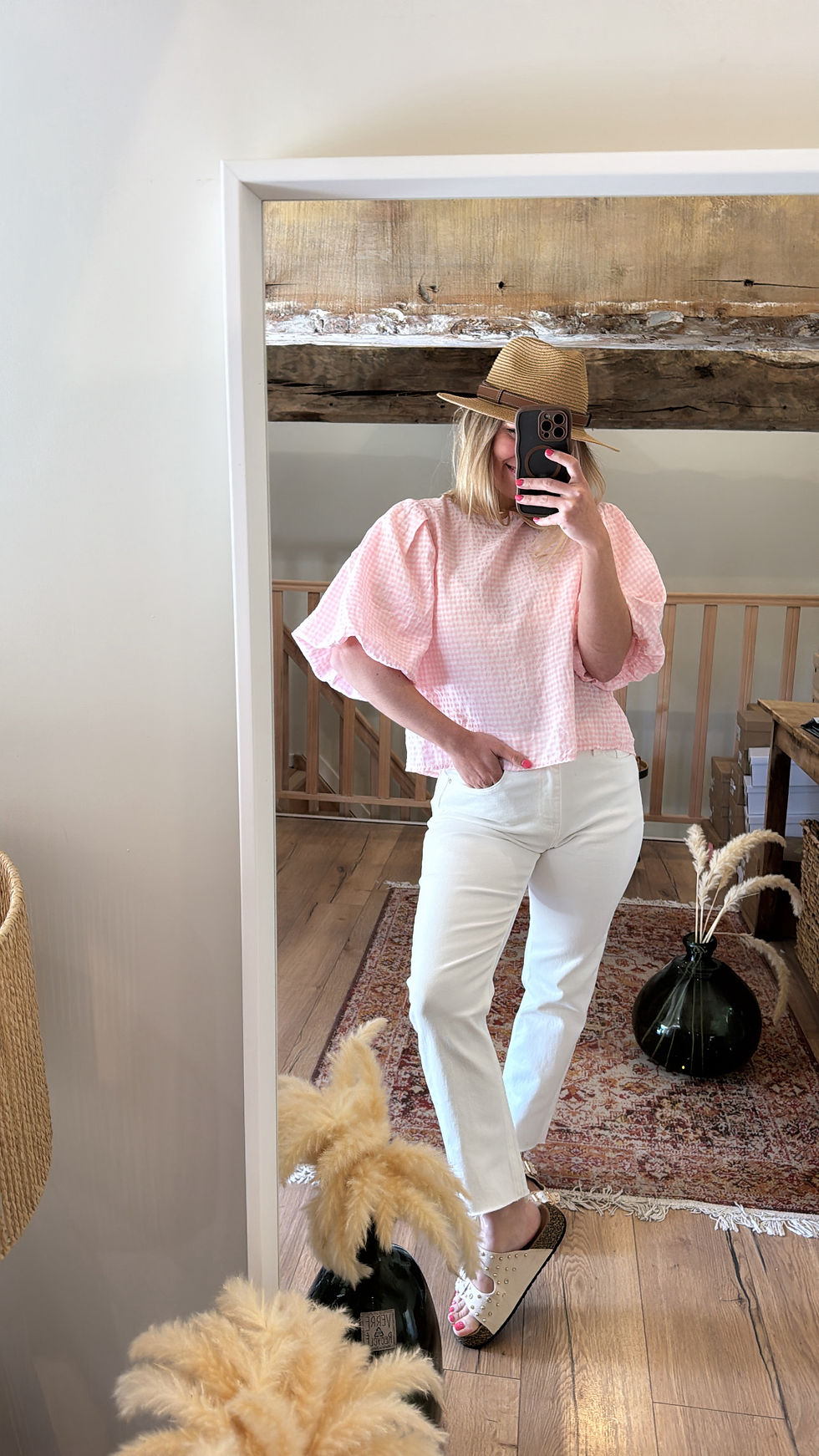 Miniature : Blouse Agathe vichy rose 