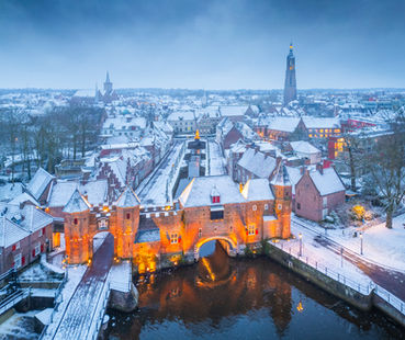 Amersfoort covered in snow